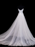 Glitter Wedding Dresses Ball Gown V Neckline Sequin Beaded White Brides Dress Fitted Long Bridal Gowns HZ0311