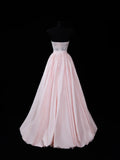 Chic Mermaid Strapless Pink Sequin With Beaded Crystals Bodice Inspo Formal Party Gowns Prom Dresses HZ0311