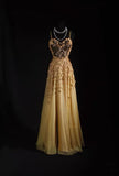 Vintage Prom Dresses Aesthetic With Beaded Crystals Bodice Inspo Formal Party Gowns Formal Dresses HZ0311