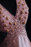 Vintage Prom Dresses Aesthetic A line Halter Pink Backless Beaded Bodice Inspo Formal Party Gown HZ0311