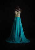 Vintage Prom Dresses Aesthetic A line Sweetheart Beaded Bodice Inspo Blue Formal Party Gown HZ0311