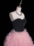 Beautiful Ball Gown Sweetheart Tulle Pink Long Prom Dresses Formal Gowns Inspo Evening Outfit HZ0311