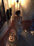 Glittering Mermaid Spaghetti Strap Champagne With Corset Back Long Prom Dresses Inspiration 18th Birthday Outfits Formal Dress HZ0311