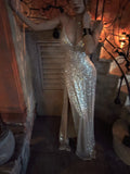 Glittering Mermaid Spaghetti Strap Champagne With Corset Back Long Prom Dresses Inspiration 18th Birthday Outfits Formal Dress HZ0311