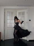 Modest High Low Halter Black Tie Wedding Guest Dress Satin Ruffles Long Prom Dresses Night Semi Formal Gown HZ0311