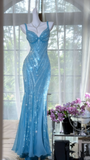 Vintage V Neck Dark Purple Chiffon Sequin Mermaid Long Party Gown Evening Dress 20th Birthday Outfits HZ0311