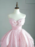 Cute Ball Gown Sweetheart Pink Tulle Long Prom Dresses Inspo 19th Birthday Outfits Formal Dress HZ0311