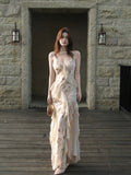 Elegant Mermaid Spaghetti Strap Pink Chiffon Rose Sequin Long Layered Prom Dress Aesthetic Graduation Evening Outfits HZ0311