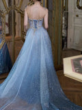 Modest Mermaid Scoop Neck Sequins With Beaded Cape Prom Dresses Inspiration Long Party Evening Dress 19th Birthday Outfits HZ0311
