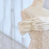 Modest Mermaid Spaghetti Straps White Sequin Prom Dresses Inspiration Long Party Night Evening Dress 20th Birthday Outfits HZ0311