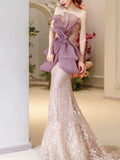 Modest Mermaid Champagne Strapless With Pleated Prom Dresses Inspiration Long Party Night Evening Dress 19th Birthday Outfits HZ0311