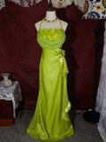 Vintage 90s A Line Halter Floral Neck Long Prom Dresses Inspiration Party Retro Evening Dress 21st Birthday Outfits HZ0311