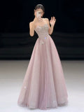 Sparkly A line Strapless Pink Sequins Prom Dresses Inspiration Long Party Night Gowns 20th Birthday Outfits HZ0311