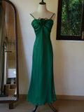 Vintage 1960s A line Spaghetti Straps Dark Green Prom Dresses Inspiration Long Party Evening Dress 18th Birthday Outfits HZ0311