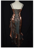 Vintage 50s High Low Spaghetti Straps Prom Dresses Inspiration Long Party Retro Evening Dress 20th Birthday Outfits HZ0311