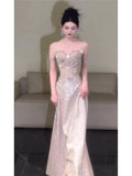 Sparkly A Line Strapless Sequins Prom Dresses Inspiration Long Party Night Gowns 19th Birthday Outfits HZ0311