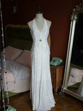 Vintage 50s Mermaid V Neck White Velvet Lace Prom Dresses Inspiration Long Party Retro Evening Dress 20th Birthday Outfits HZ0311