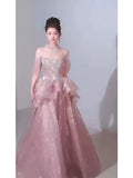 Sparkly A Line 2026 Strapless Pink Sequins Prom Dresses Inspiration Long Party Night Evening Gowns 19th Birthday Outfits HZ0311