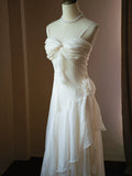 Vintage 1950s Mermaid Spaghetti Straps Ivory Prom Dresses Inspiration Long Party Evening Dress 18th Birthday Outfits HZ0311