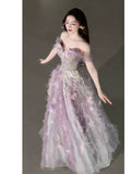 Sweet Ball Gown Off The Shoulder Tulle Pink Prom Dresses Inspiration Long Party Night Gowns 20th Birthday Outfits HZ0311