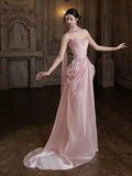 Sparkly Mermaid Strapless Pink Sequins Prom Dresses Inspiration Long Party Night Evening Gowns 19th Birthday Outfits HZ0311