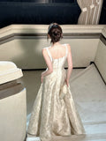 Elegant A line Square Neck Floral Satin Ankle Length Satin Prom Dresses 16th Nigh Party Birthday Outfits HZ0311