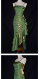 Vintage 1950s High Low Spaghetti Straps Prom Dresses Inspiration Long Party Retro Evening Dress 18th Birthday Outfits HZ0311