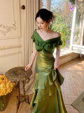 Elegant Mermaid Off The Shoulder Navy Blue Long Prom Dresses 16th Nigh Party Birthday Outfits HZ0311