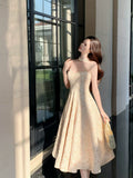 Modest A Line Spaghetti Straps Champagne Satin Prom Dresses Wedding Guest Dress 20th Birthday Outfits HZ0311
