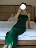 Vintage 1960s A line Spaghetti Straps Dark Green Prom Dresses Inspiration Long Party Evening Dress 18th Birthday Outfits HZ0311