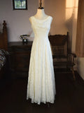 Modest A Line Scoop Neck White Lace Prom Dresses Inspiration Long Party Evening Dress 18th Birthday Outfits HZ0311