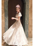 Simple A Line Off The Shoulder White Lace Mid Length Prom Dress Aesthetic Graduation Evening Outfits HZ0311