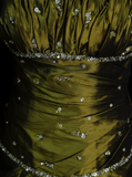 Charming Ball Gown Strapless Olive Green Taffeta With Beadings Long Prom Dresses Party Dress For Women HZ0311