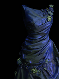 Unique Ball Gown Scoop Neck Royal Blue Satin With Multi Layered Beadings Long Quinceanera Dresses Sweet 15 16 Birthday Outfits Gown HZ0311