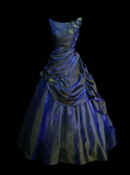 Unique Ball Gown Scoop Neck Royal Blue Satin With Multi Layered Beadings Long Quinceanera Dresses Sweet 15 16 Birthday Outfits Gown HZ0311