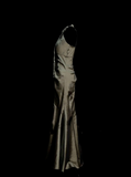 Simple Mermaid High Neck Green Satin Long Prom Dress Ideas With Pleated Formal Party Dress Inspo For Women HZ0311