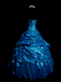 Unique Ball Gown Strapless Royal Blue With Multi Layered Beadings Long Quinceanera Dresses Sweet 15 16 Birthday Outfits Gown HZ0311