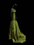 Classy Mermaid Sweetheart Olive Green Taffeta With Beadings Long Prom Dresses Trendy Party Dress For Women HZ0311