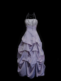Classy Ball Gown Halter Lilac Silver Sequins Tops Organza With Beadings Layered Long Prom Dresses Trendy Party Dress For Women HZ0311