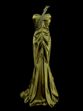 Modest Mermaid One Shoulder Olive Green Ruched Satin Long Prom Dress Ideas With Pleated Formal Party Dress Inspo For Women HZ0311