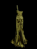 Modest Mermaid One Shoulder Olive Green Ruched Satin Long Prom Dress Ideas With Pleated Formal Party Dress Inspo For Women HZ0311