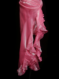 Modest Mermaid Halter Pink Ruched Long Prom Dress Ideas With Pleated Formal Party Dress Inspo For Women HZ0311