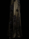 Classy Formal Mermaid Halter Black Tulle With Beads Style Impress Long Prom Dresses Party Gowns HZ0311