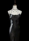 Chic Formal Mermaid Spaghetti Strap Gray Style Impress Long Prom Dresses Party Gowns HZ0311