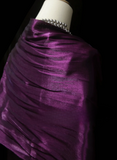 Chic Formal Mermaid Spaghetti Strap Purple Satin With Cape Style Impress Long Prom Dresses Party Gowns HZ0311