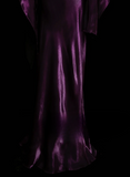 Chic Formal Mermaid Spaghetti Strap Purple Satin With Cape Style Impress Long Prom Dresses Party Gowns HZ0311
