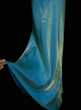 Vintage Mermaid 2 Piece Blue Spaghetti Strap Long 70s Prom Dresses Formal Gowns Inspo Evening Outfit HZ0311