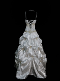 Chic Ball Gown Spaghetti Straps Silver Pleated With Beaded Bodice Long Prom Dresses Party Dress 18th Birthday Outfits Graduation Dress HZ0311