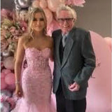 Mermaid Sweetheart Sleeveless Tulle Pink Long Formal Dresses Prom Dress HZ0311