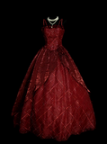 Vintage Ball Gown Spaghetti Strap Burgundy Sweet 16 Dresses Quinceanera Dress Long 15 Vestidos De Fiesta HZ0311